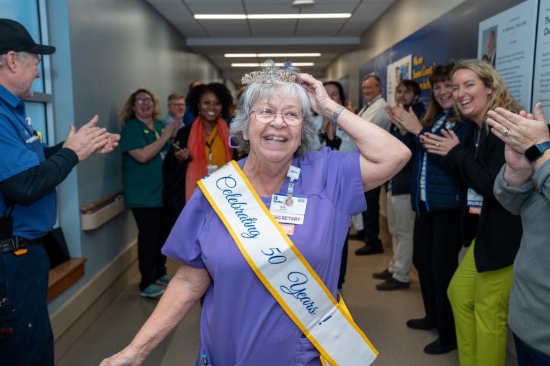 Rita Rickards, unit secretary specialist, is celebrating 50 years as a Beebe Healthcare team member. SUBMITTED PHOTOS